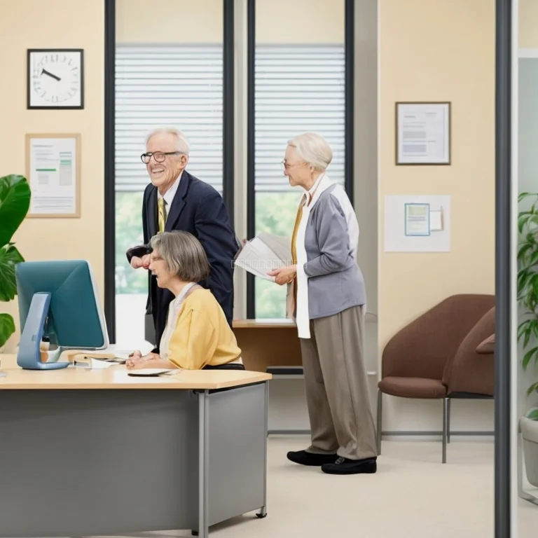 Personal profesional ofreciendo asesoría legal a persona mayor